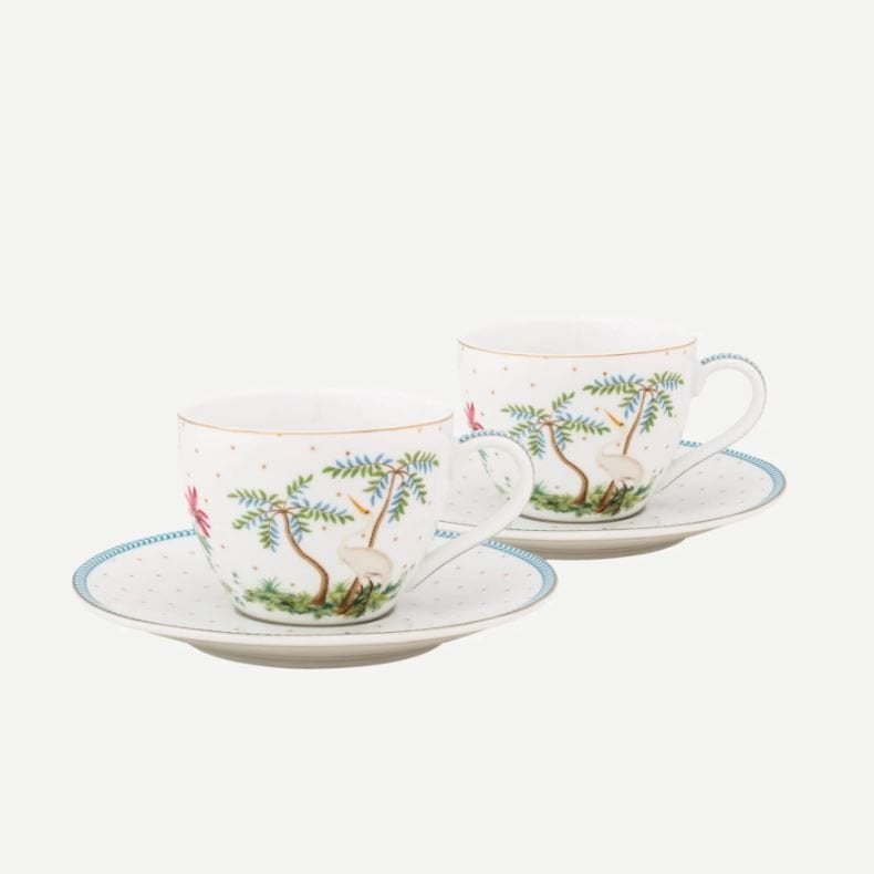 Beyaz Porselen Kahve Fincan Seti 120 Ml Jolie Collection by Pip Studio