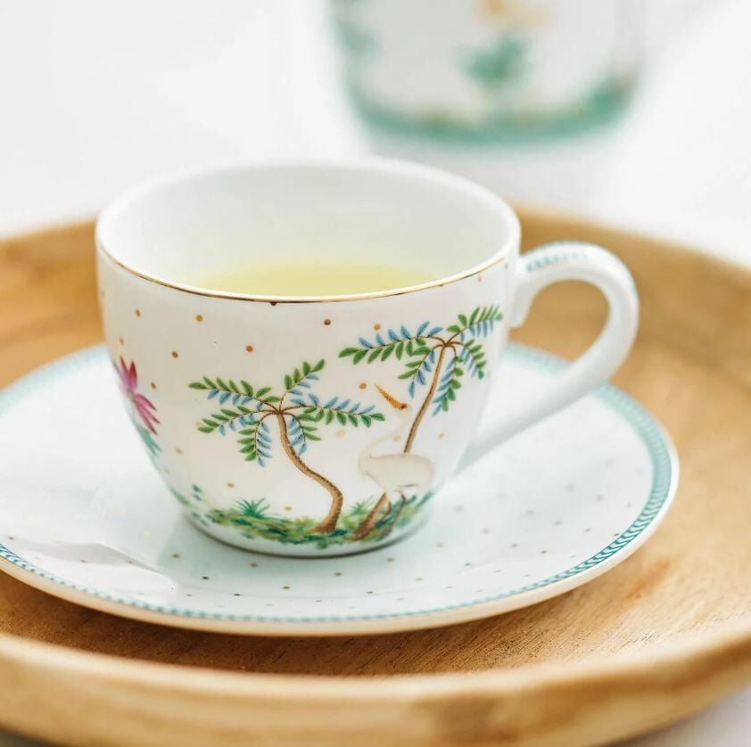 Beyaz Porselen Kahve Fincan Seti 120 Ml Jolie Collection by Pip Studio