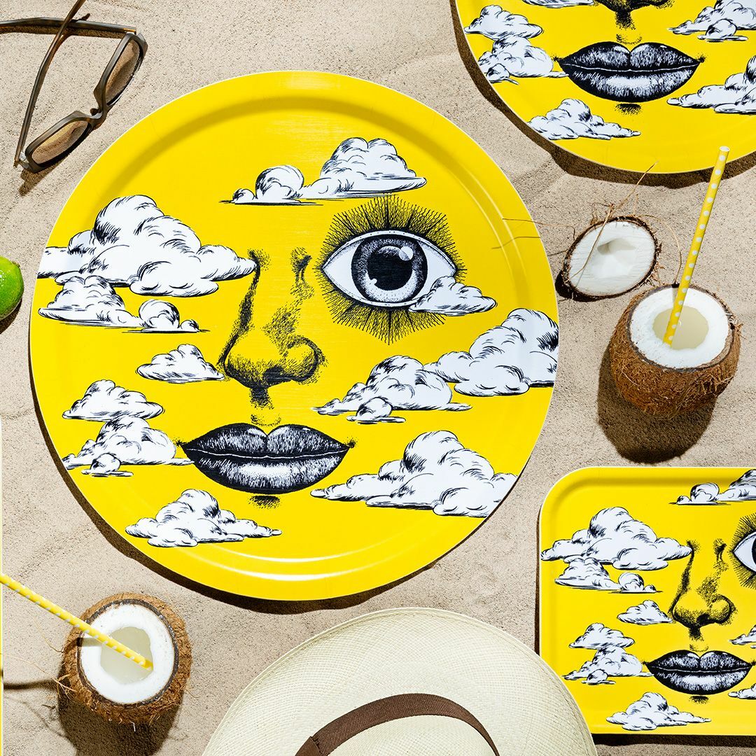 Enigmatic Sun / yellow Tray  39cm