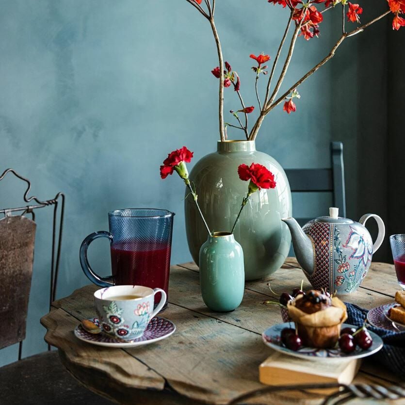 Mavi Porselen Kahve Fincan Seti 120 Ml Flower Festival Collection by Pip Studio