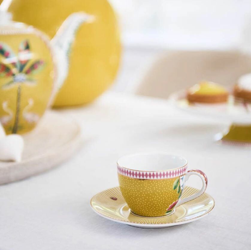 Sarı Porselen Kahve Fincan Seti 120 Ml La Majorelle Collection by Pip Studio