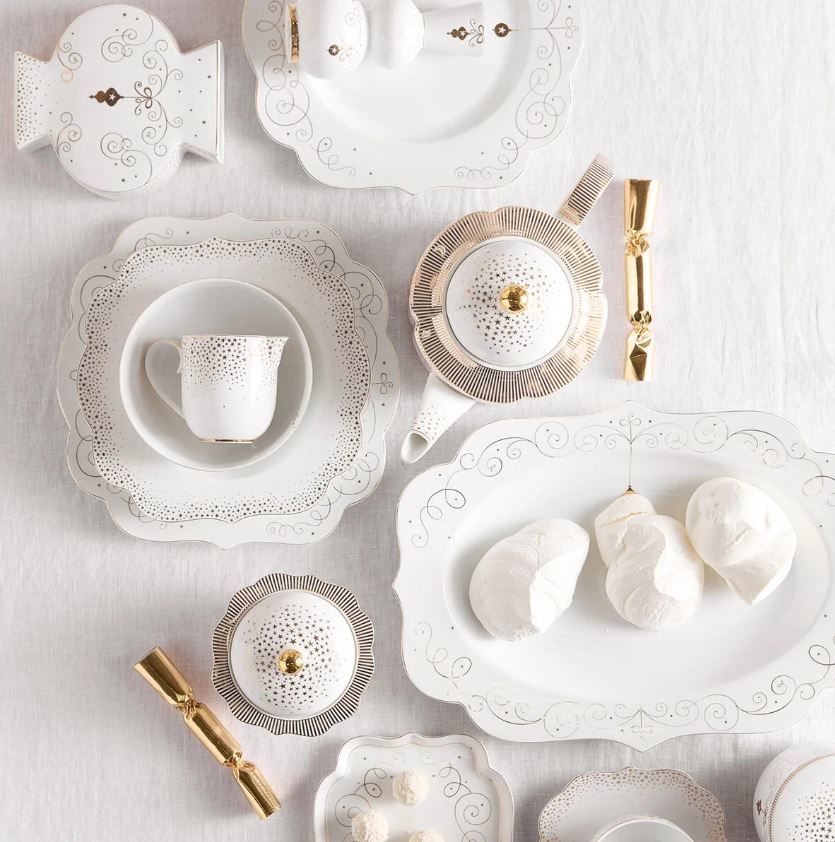 Beyaz Porselen Çay Fincanı 225 Ml Royal Gold White Collection by Pip Studio