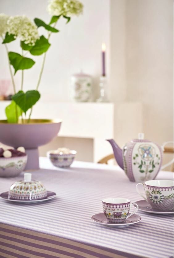 Mor Porselen Kahve Fincan Seti 120 Ml Lily & Lotus Collection by Pip Studio