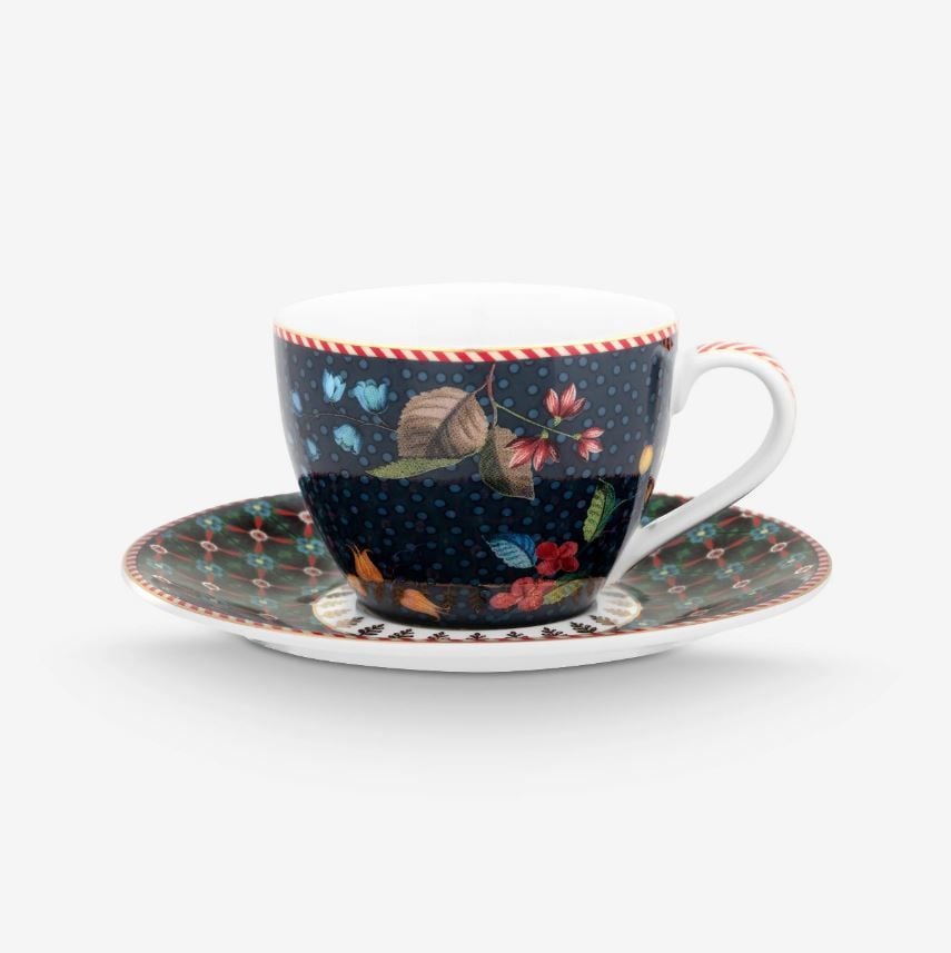 Mavi Porselen Kahve Fincan Seti 120 Ml Berry Blues Collection by Pip Studio