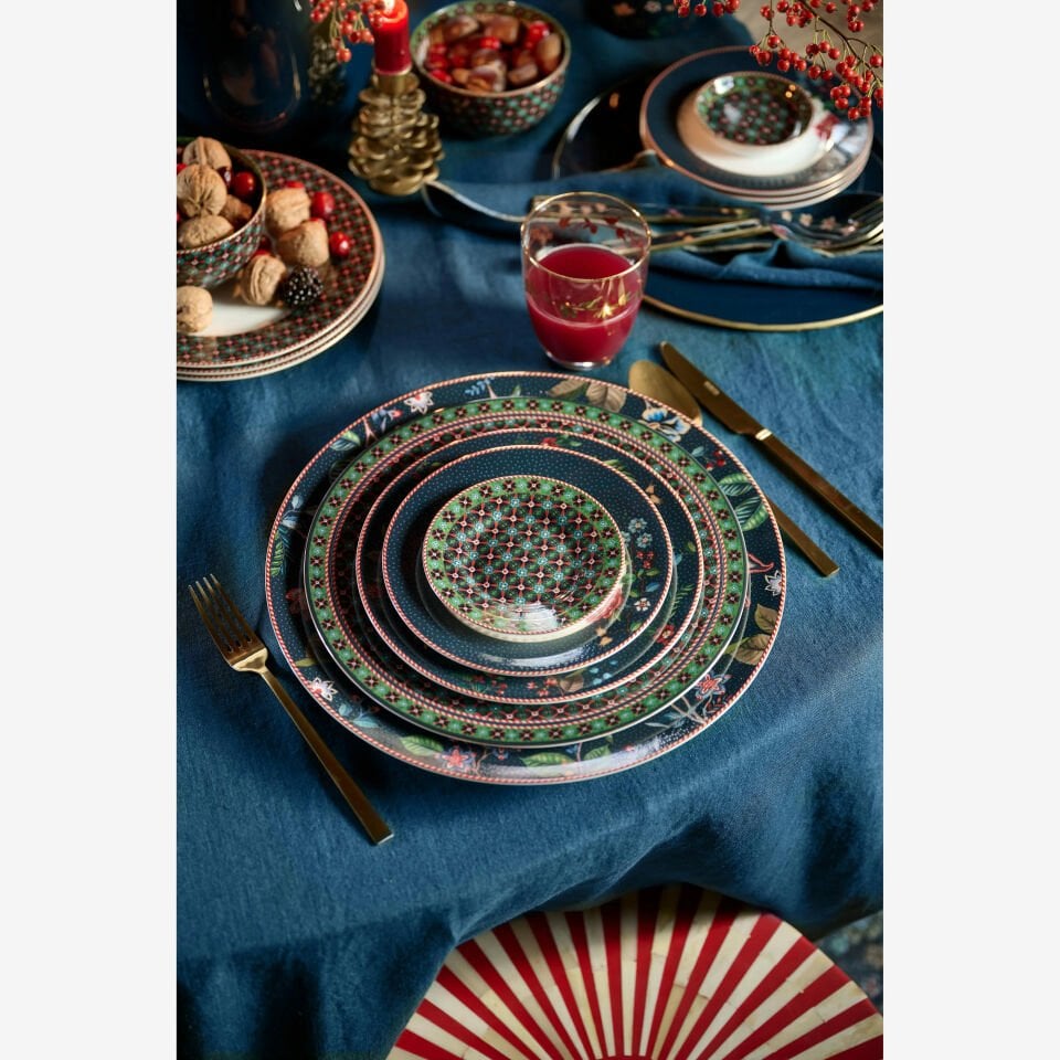 Yeşil Porselen Petit Four Tabağı 12 Cm Berry Blues Collection by Pip Studio