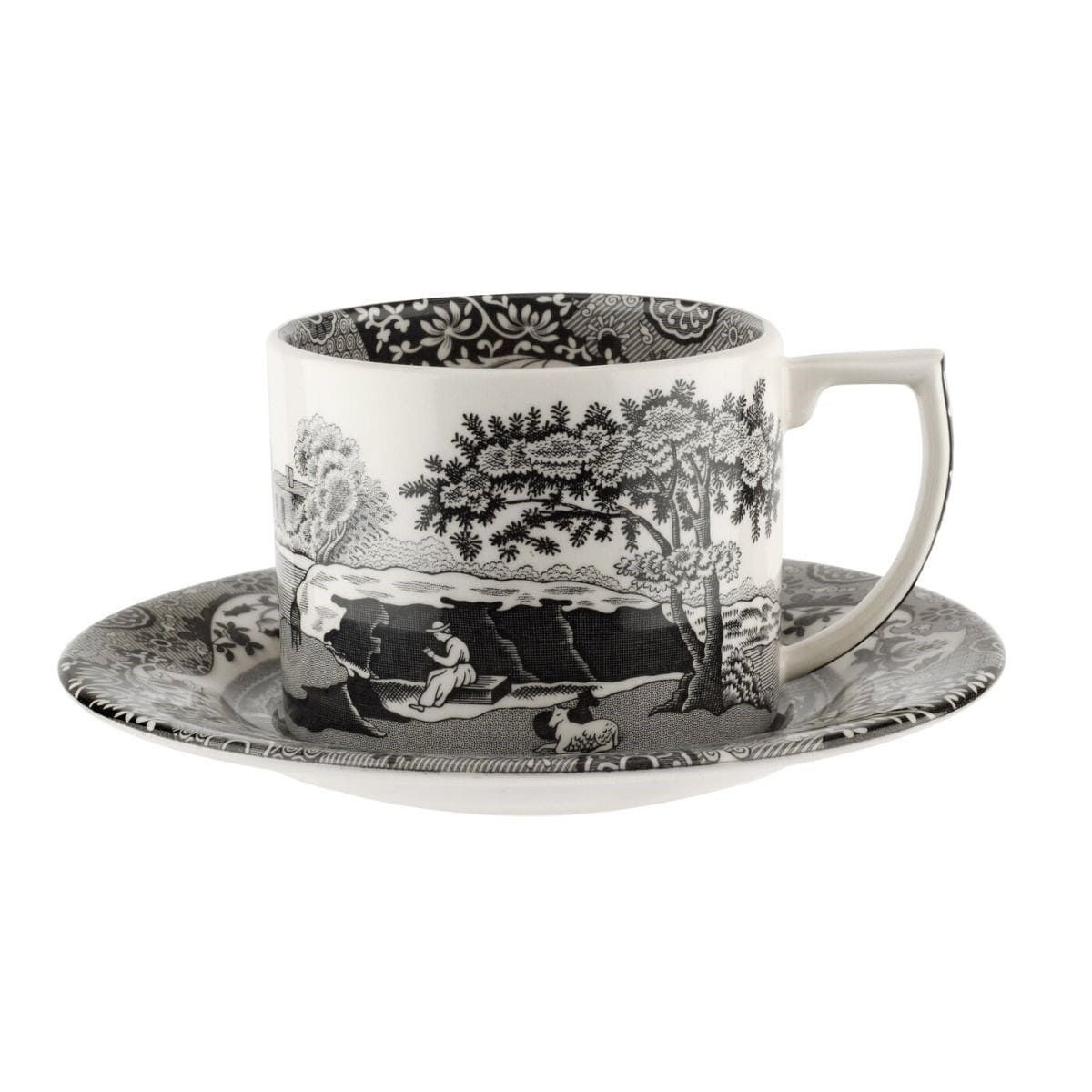 BLACK ITALIAN ÇAY FİNCAN+TAB 2 Lİ