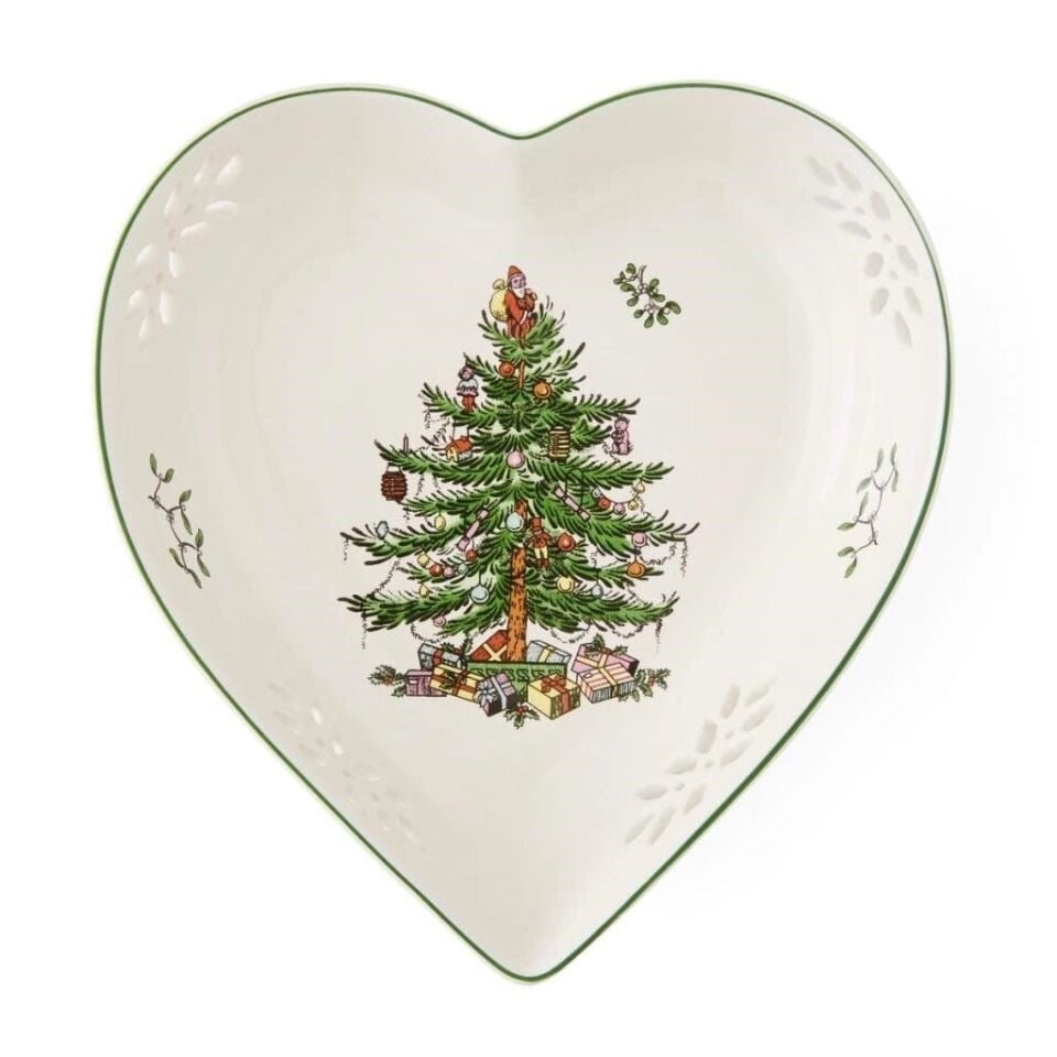 CHRİSTMAS TREE KALP TABAK 18 CM