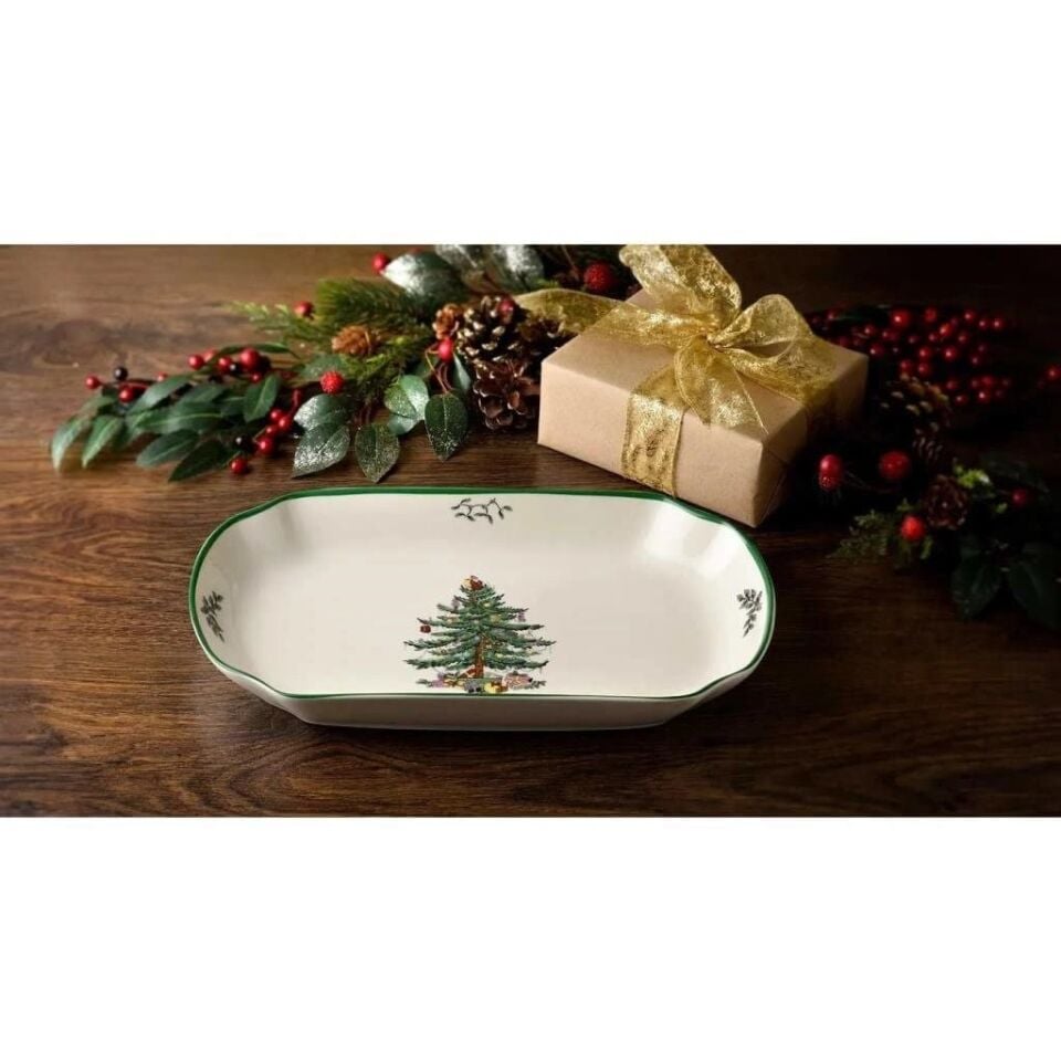CHRİSTMAS TREE dikdörtgen tepsi 28 cm