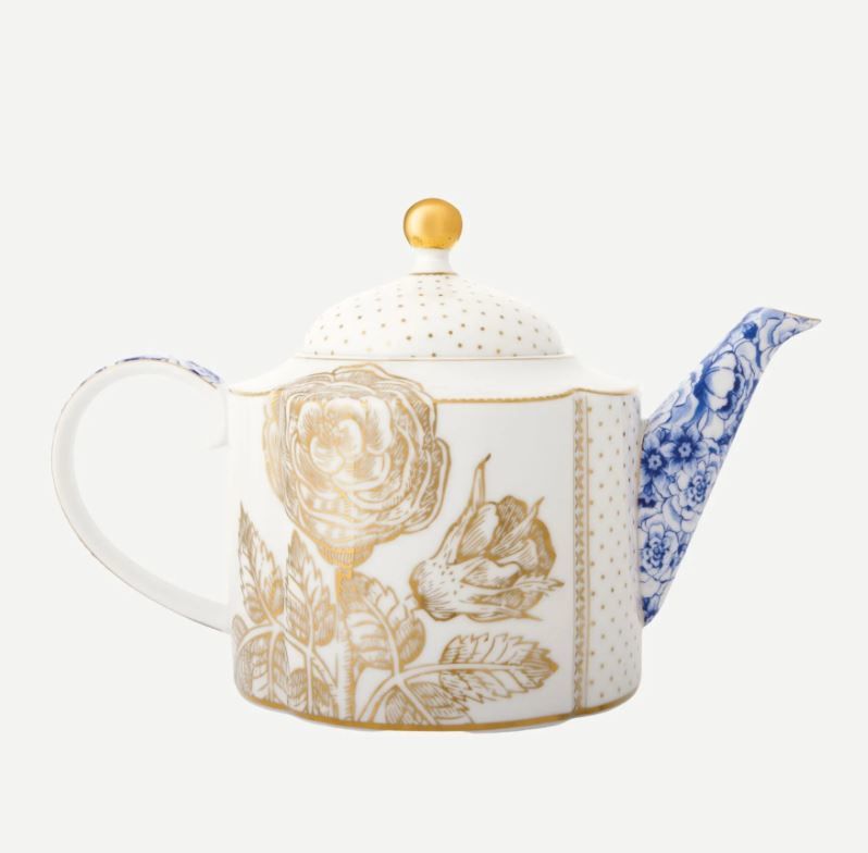 Mavi Beyaz Porselen Demlik 1600 Ml Royal White Collection by Pip Studio