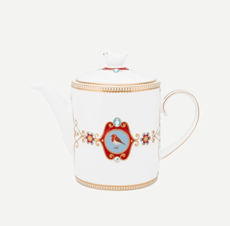 Beyaz Porselen Demlik 1300 Ml Love Birds Collection by Pip Studio