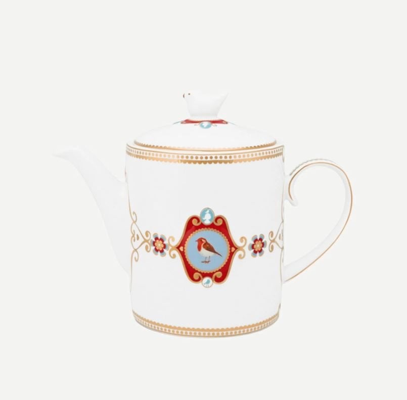 Beyaz Porselen Demlik 1300 Ml Love Birds Collection by Pip Studio