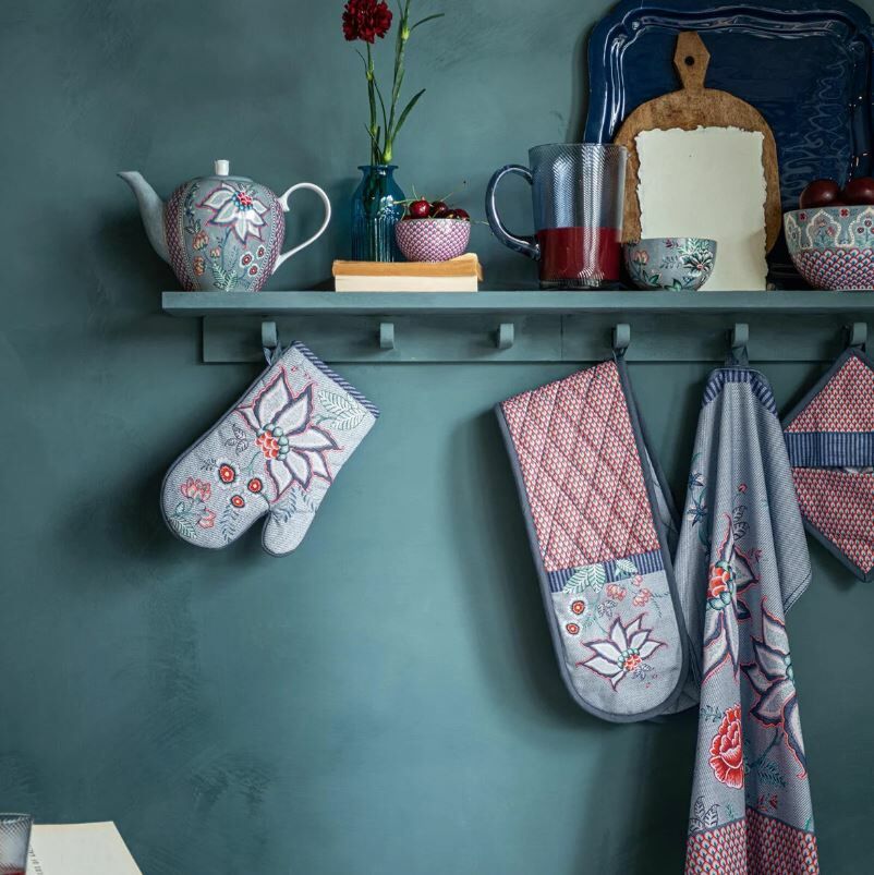 Mavi Porselen Demlik 1600 Ml Flower Festival Collection by Pip Studio