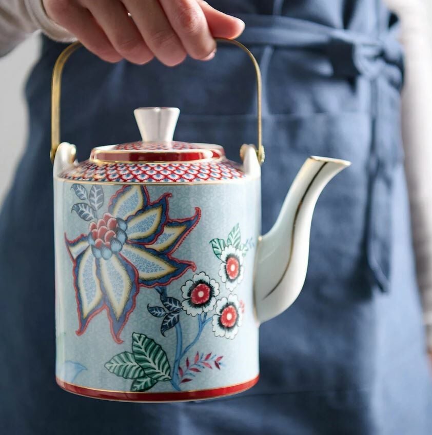 Mavi Porselen Demlik 1000 Ml Flower Festival Collection by Pip Studio