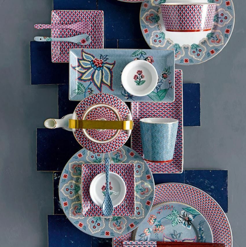 Mavi Porselen Demlik 1000 Ml Flower Festival Collection by Pip Studio