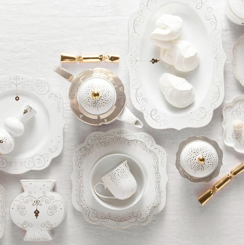 Beyaz Porselen Demlik 1650 Ml Royal Gold White Collection by Pip Studio