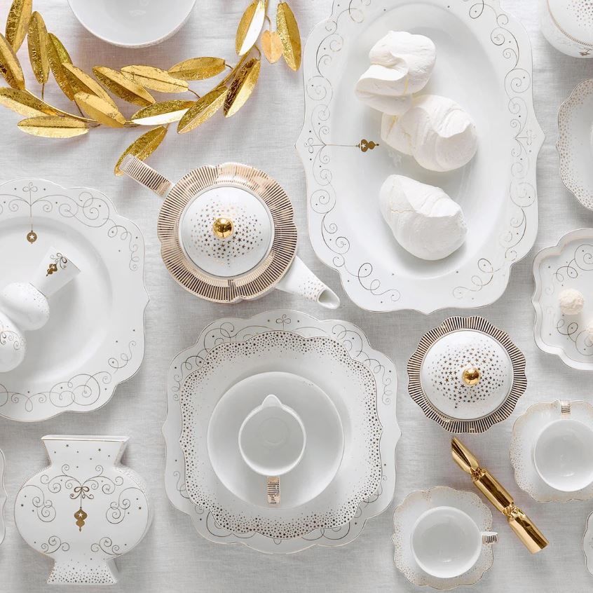 Beyaz Porselen Demlik 1650 Ml Royal Gold White Collection by Pip Studio