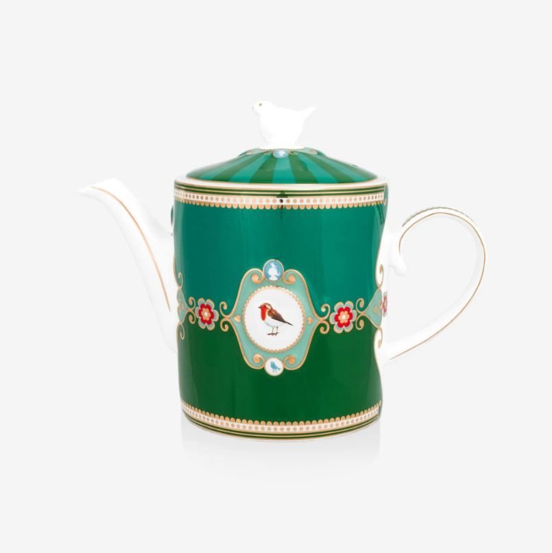 Yeşil Porselen Demlik 1300 Ml Love Birds Collection by Pip Studio