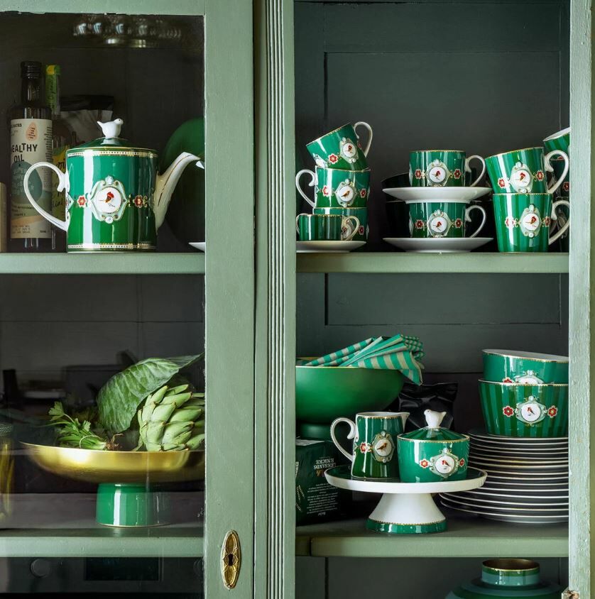 Yeşil Porselen Demlik 1300 Ml Love Birds Collection by Pip Studio