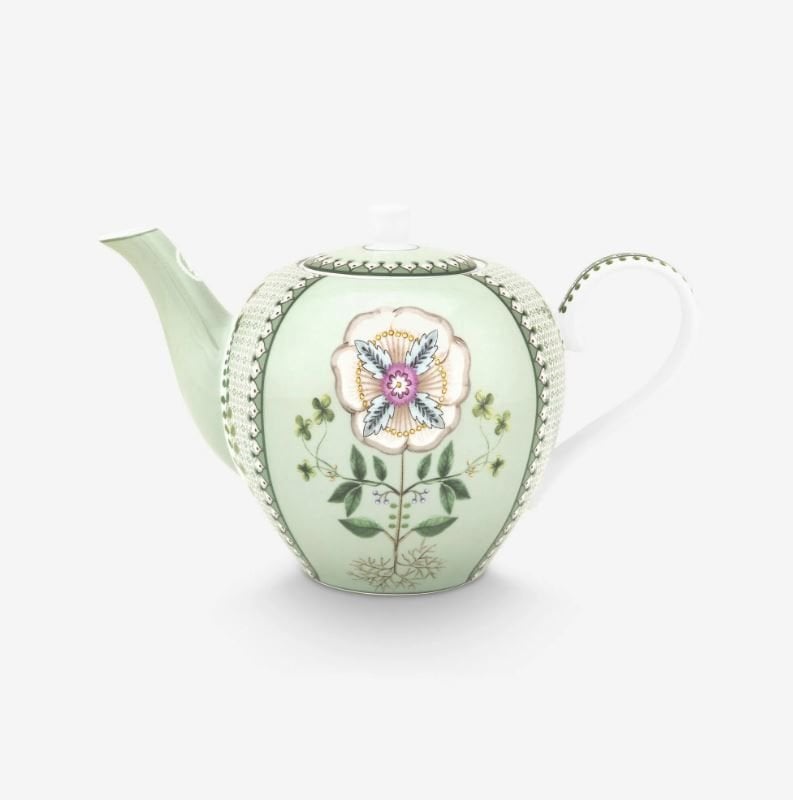 Yeşil Porselen Demlik 1600 Ml Lily & Lotus Collection by Pip Studio
