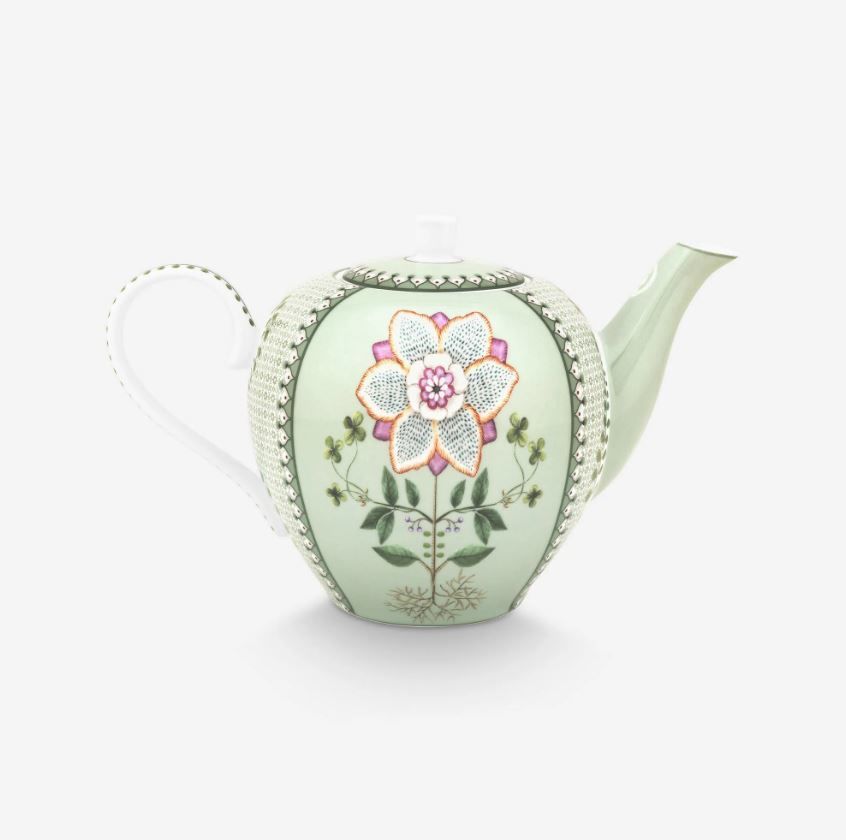 Yeşil Porselen Demlik 1600 Ml Lily & Lotus Collection by Pip Studio