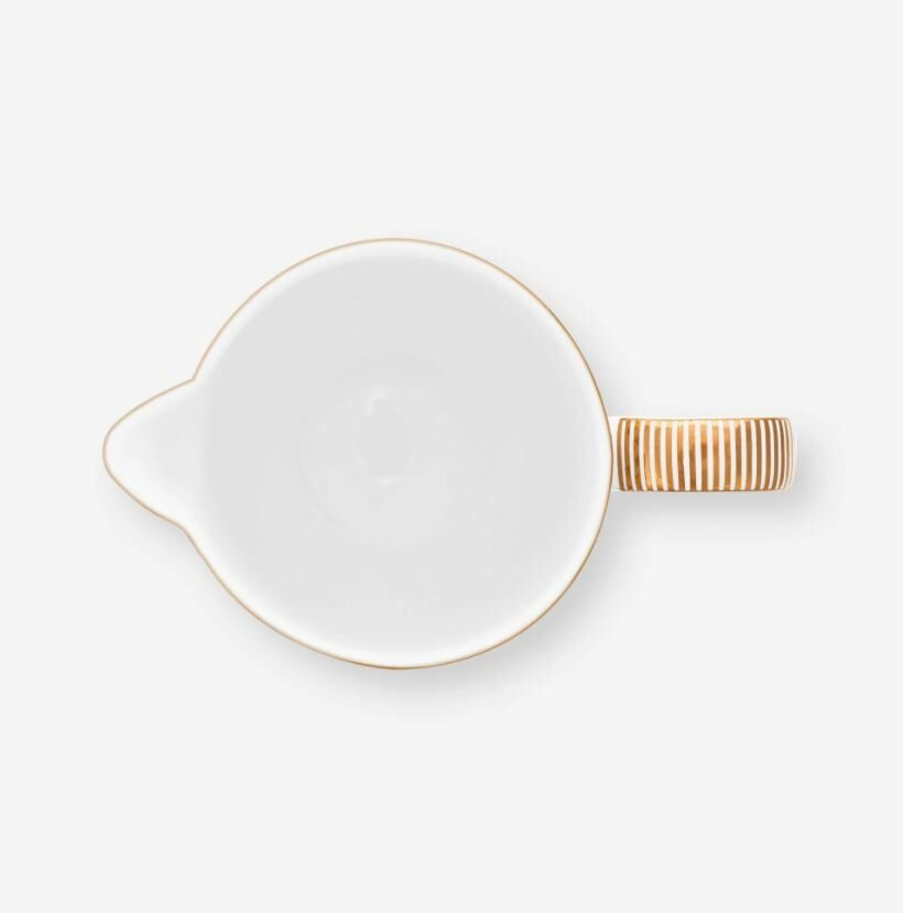 Beyaz Porselen Sütlük 260 Ml Royal Gold White Collection by Pip Studio