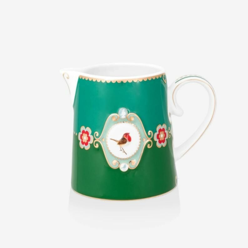 Yeşil Porselen Sütlük 270 Ml Love Birds Collection by Pip Studio
