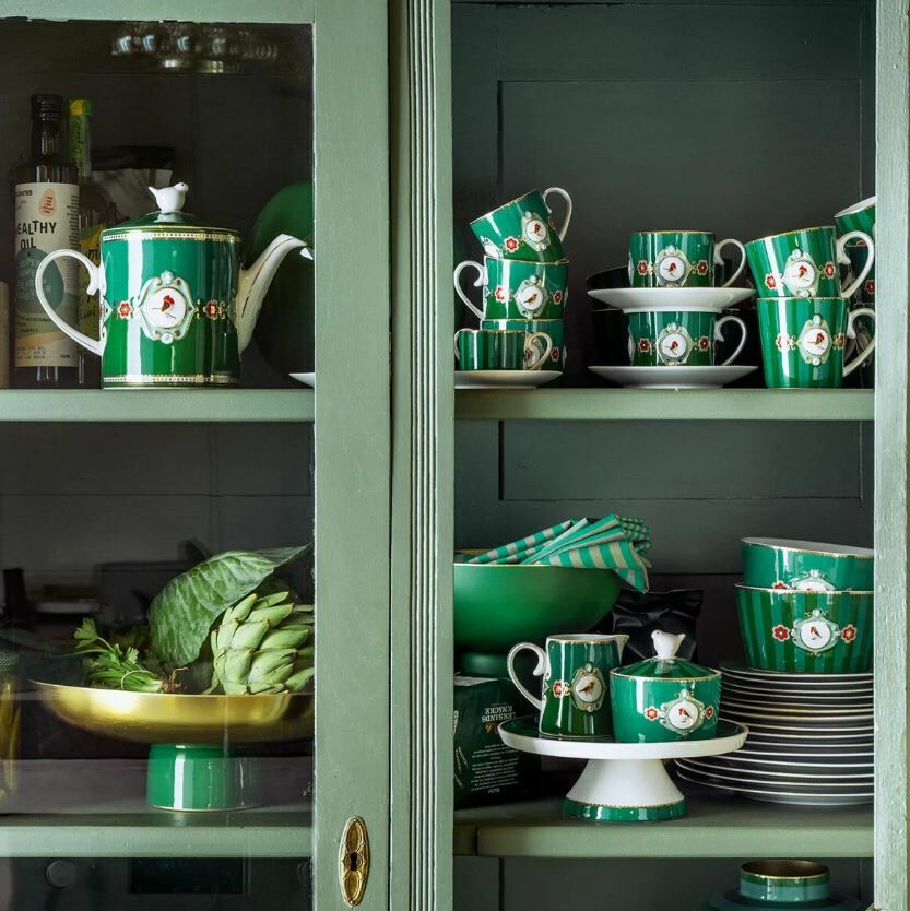 Yeşil Porselen Sütlük 270 Ml Love Birds Collection by Pip Studio