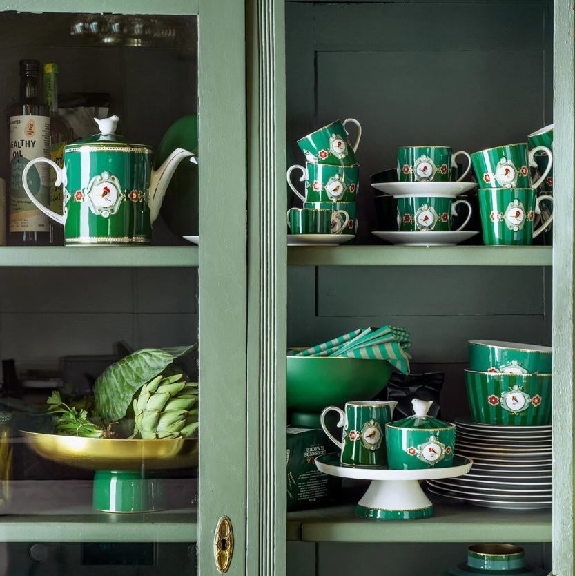 Yeşil Porselen Sütlük 270 Ml Love Birds Collection by Pip Studio