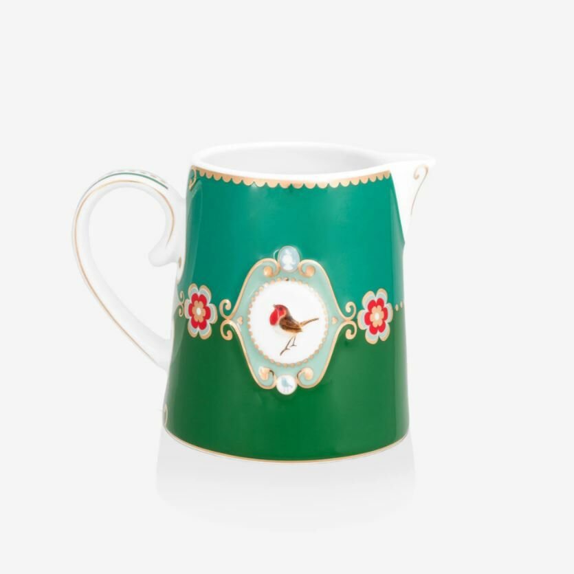 Yeşil Porselen Sütlük 270 Ml Love Birds Collection by Pip Studio
