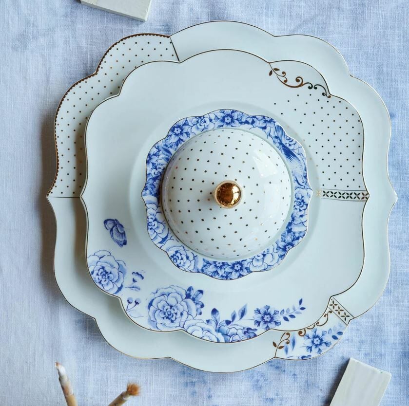 Mavi Beyaz Porselen Şekerlik 235 Ml Royal White Collection by Pip Studio