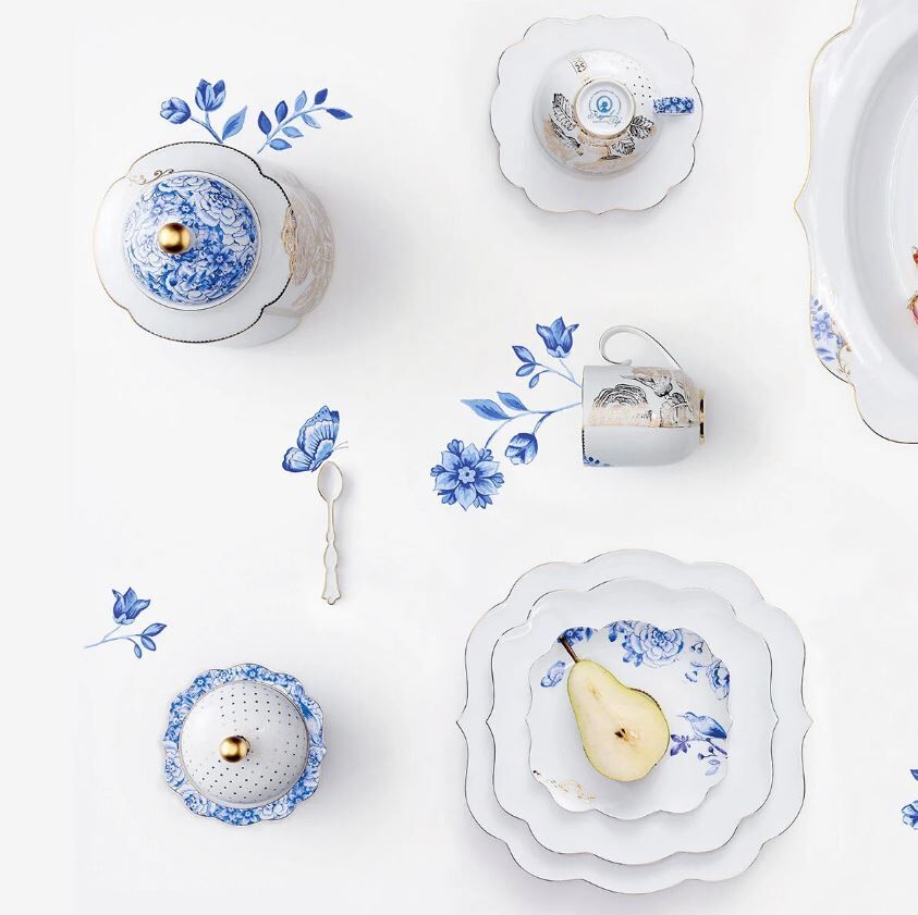Mavi Beyaz Porselen Şekerlik 235 Ml Royal White Collection by Pip Studio