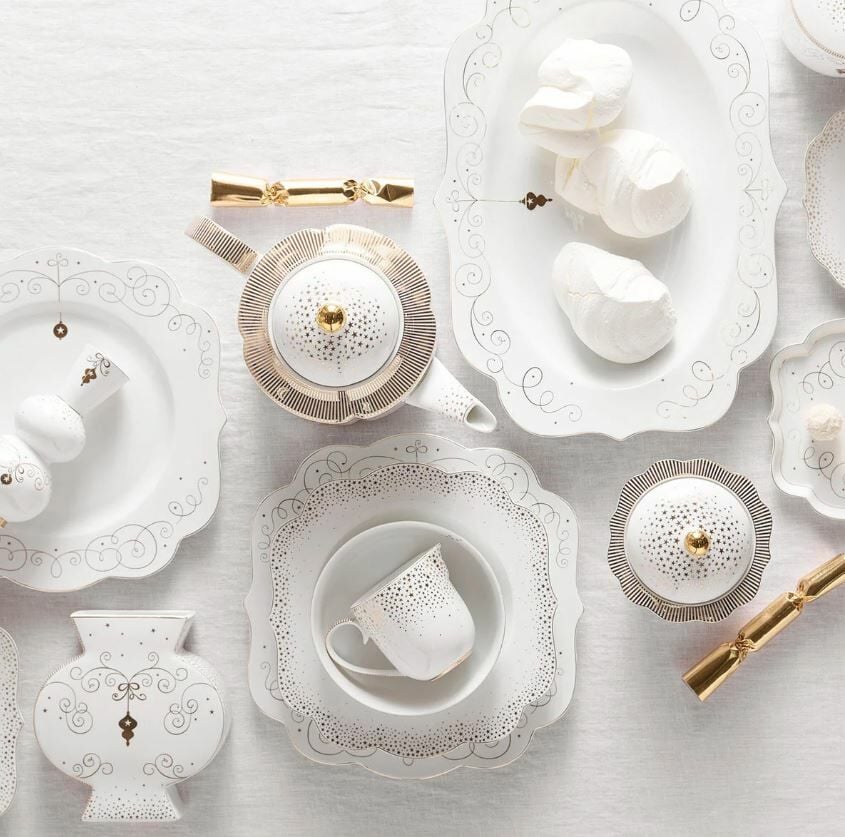 Beyaz Porselen Şekerlik 235 Ml Royal Gold White Collection by Pip Studio