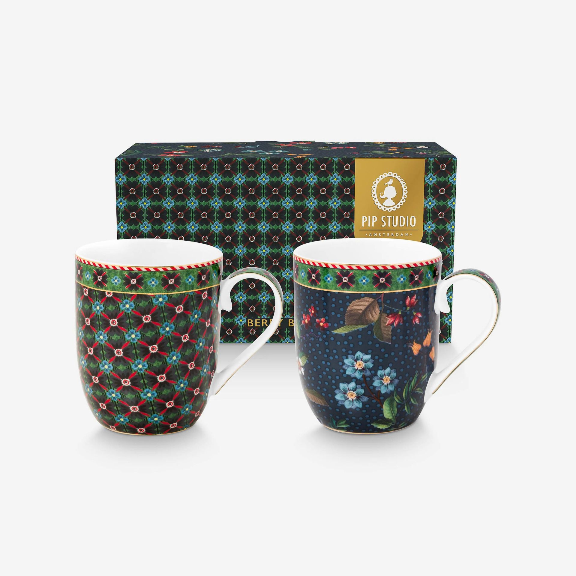 Mavi Porselen Kupa Seti 145 Ml Berry Blues Collection by Pip Studio