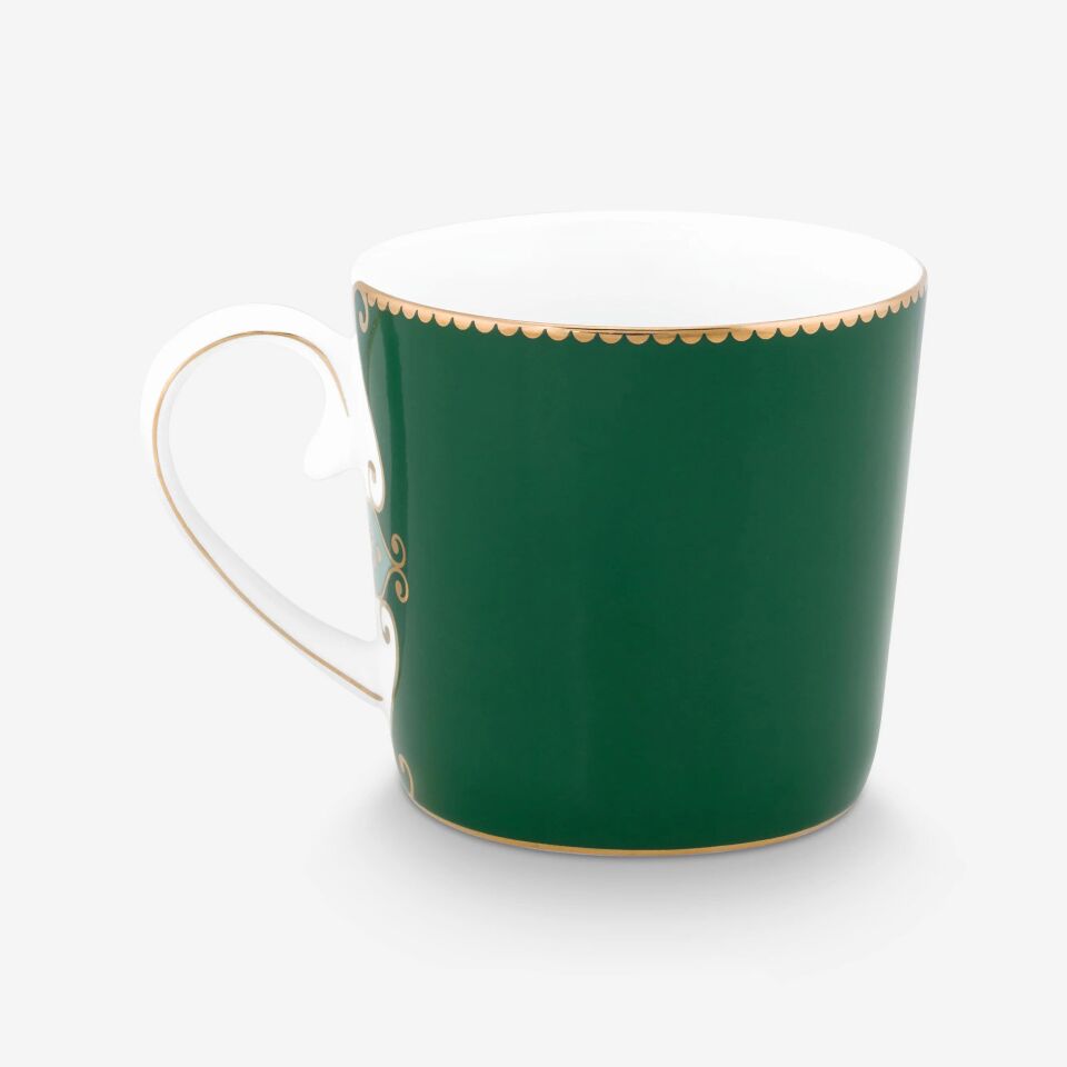 Koyu Yeşil Porselen Kupa 150 Ml Love Birds Collection by Pip Studio