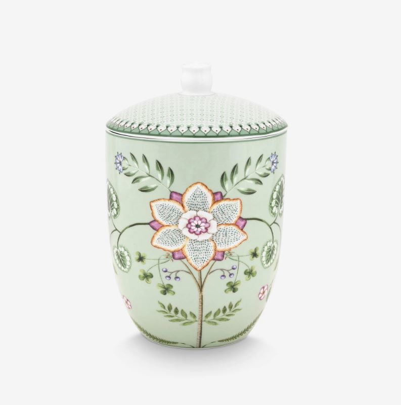 Yeşil Porselen Küp 1500 Ml Lily & Lotus Collection by Pip Studio