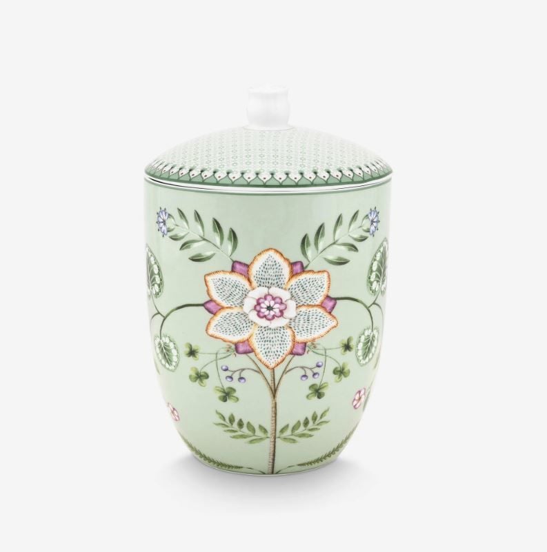 Yeşil Porselen Küp 1500 Ml Lily & Lotus Collection by Pip Studio