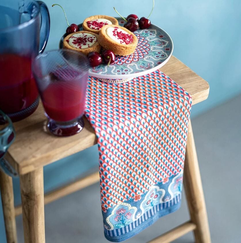 Mavi Porselen Kek Standı 21 Cm Flower Festival Collection by Pip Studio