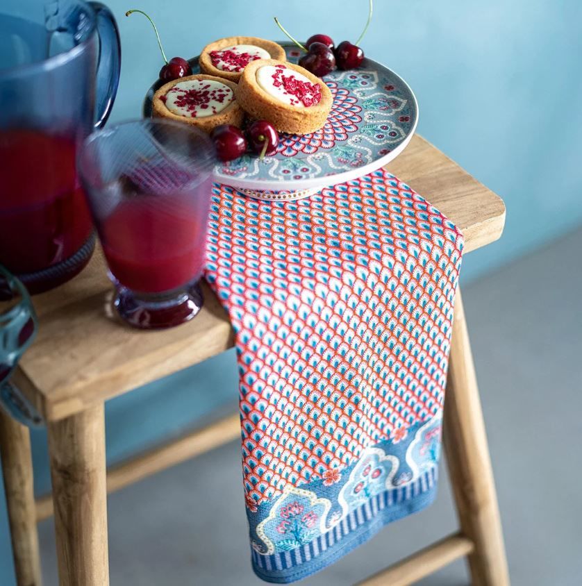 Mavi Porselen Kek Standı 21 Cm Flower Festival Collection by Pip Studio