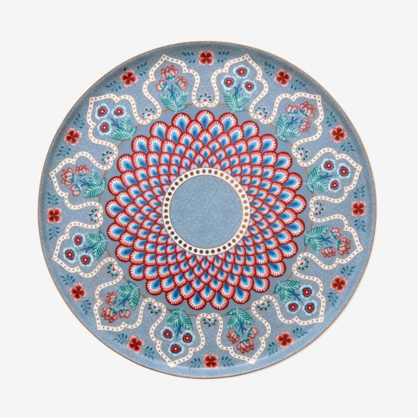 Mavi Porselen Kek Standı 21 Cm Flower Festival Collection by Pip Studio