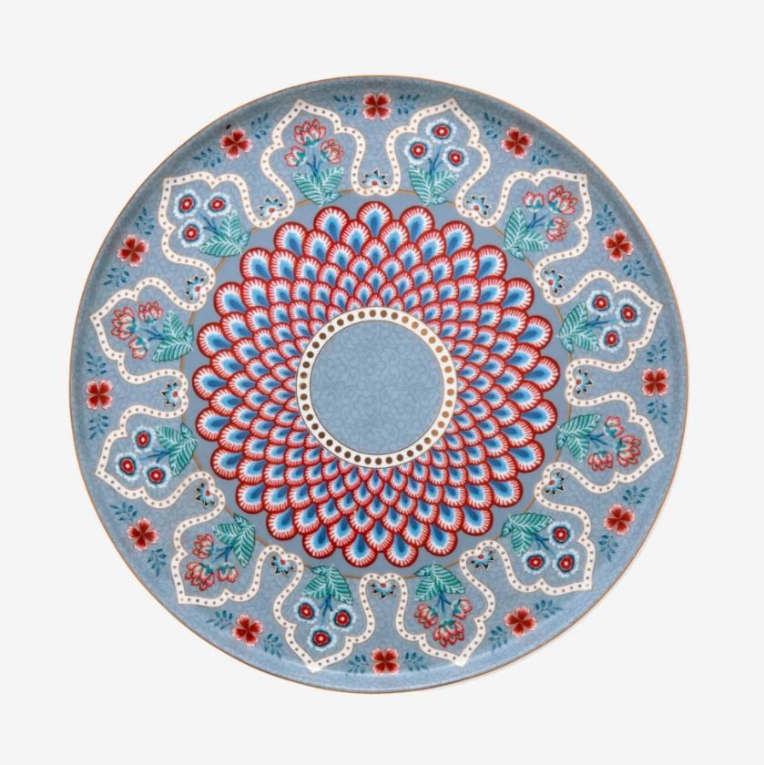 Mavi Porselen Kek Standı 21 Cm Flower Festival Collection by Pip Studio