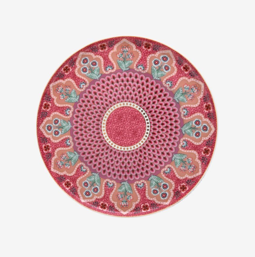 Kırmızı Porselen Kek Standı 21 Cm Flower Festival Collection by Pip Studio