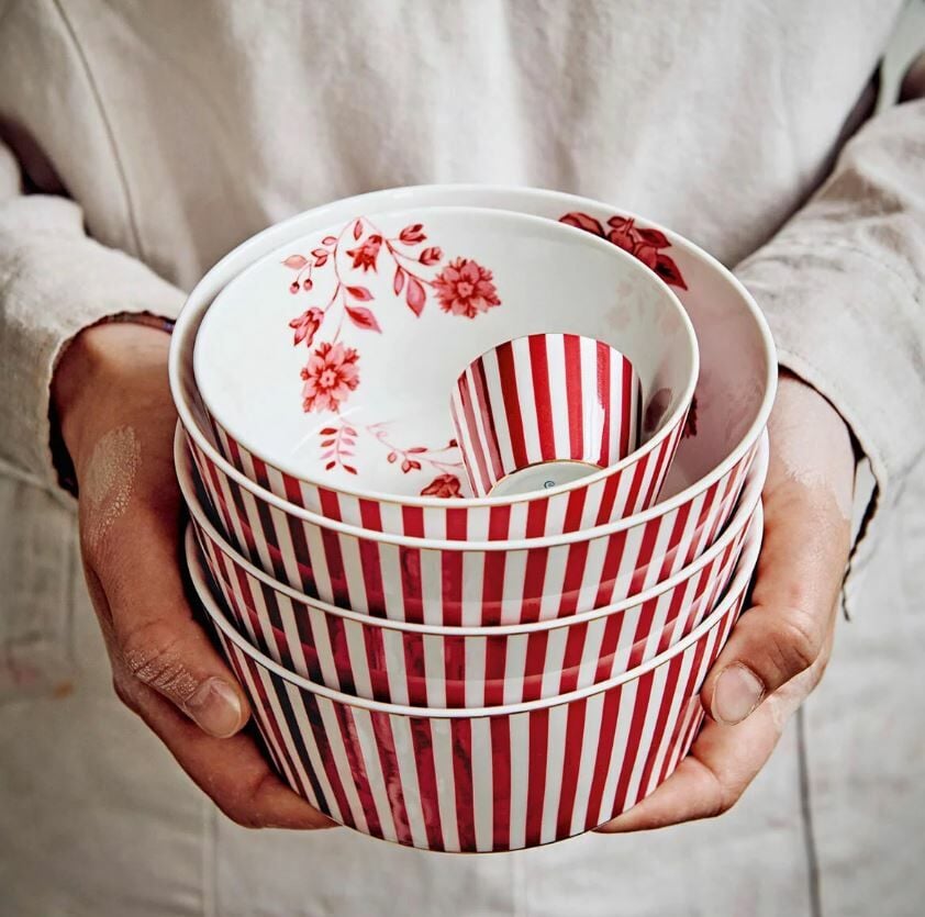 Pembe Porselen Yumurtalık 5 Cm Royal Stripes Collection by Pip Studio