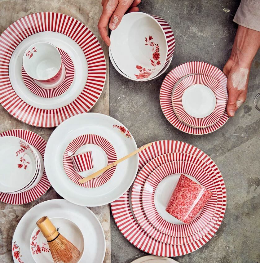 Pembe Porselen Yumurtalık 5 Cm Royal Stripes Collection by Pip Studio