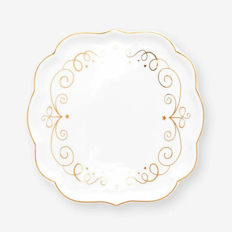 Beyaz Porselen Çay Tabağı 10 Cm Royal Gold White Collection by Pip Studio