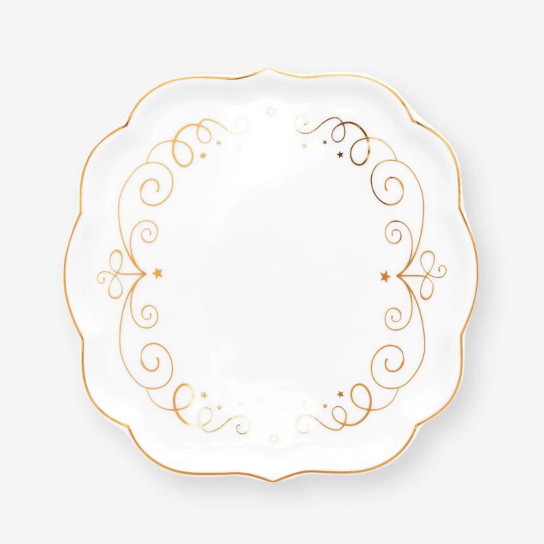 Beyaz Porselen Çay Tabağı 10 Cm Royal Gold White Collection by Pip Studio