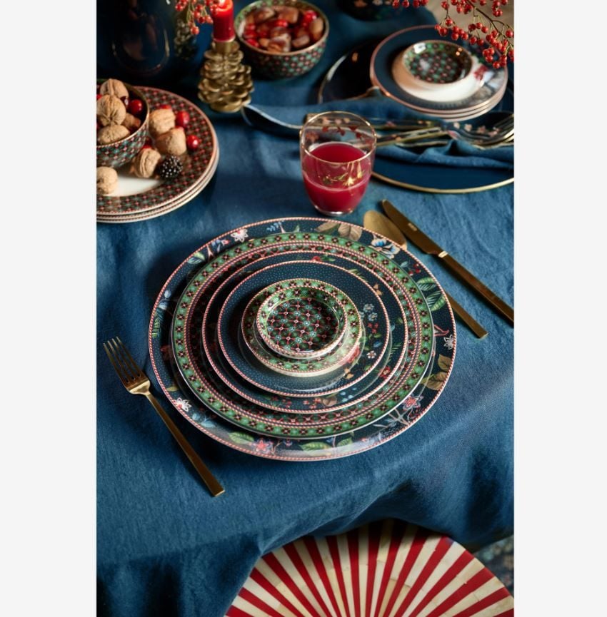 Yeşil Porselen Çay Tabağı 9 Cm Berry Blues Collection by Pip Studio