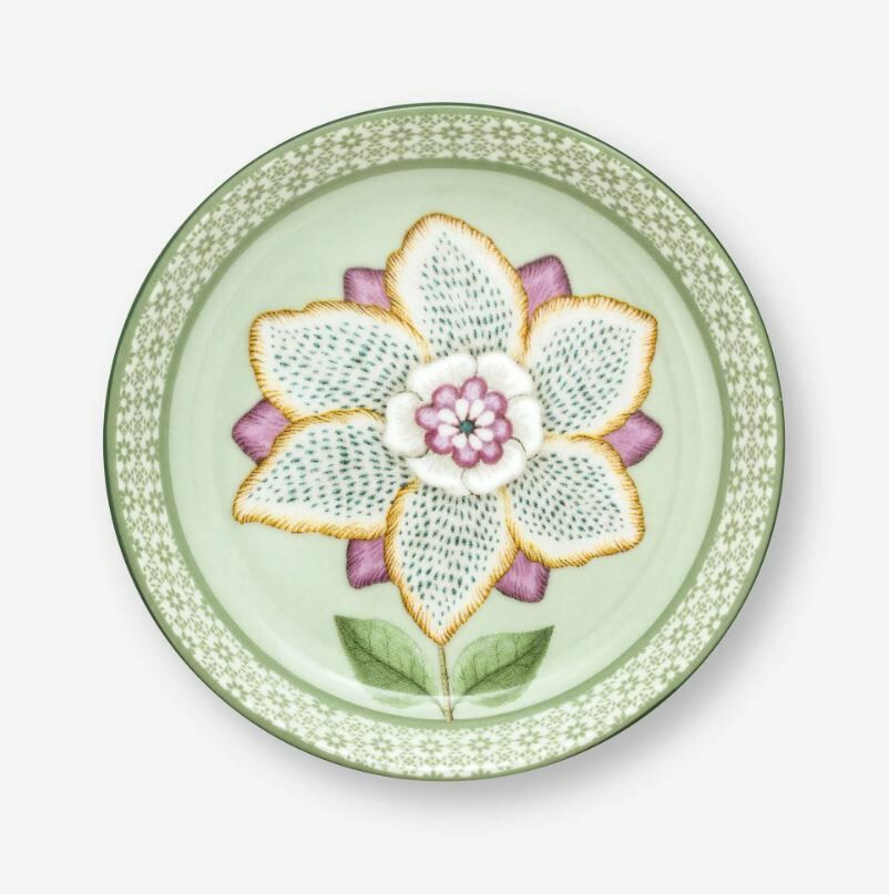 Yeşil Porselen Çay Tabağı 9 Cm Lily & Lotus Collection by Pip Studio