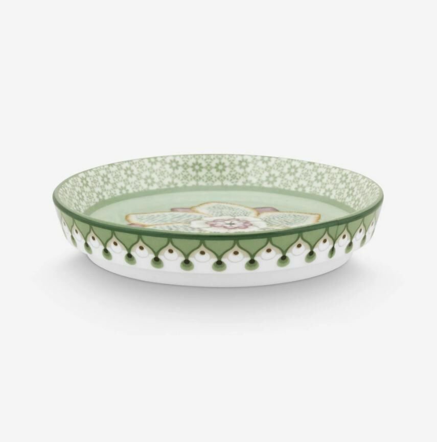 Yeşil Porselen Çay Tabağı 9 Cm Lily & Lotus Collection by Pip Studio