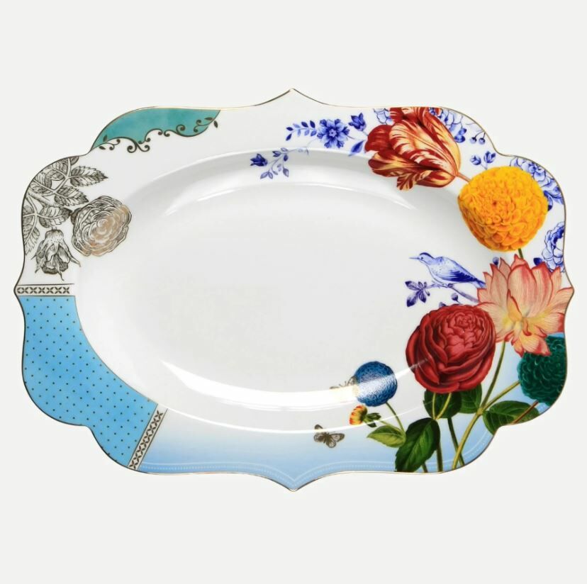 Mavi Porselen Servis Tabağı 40 Cm Royal Collection by Pip Studio