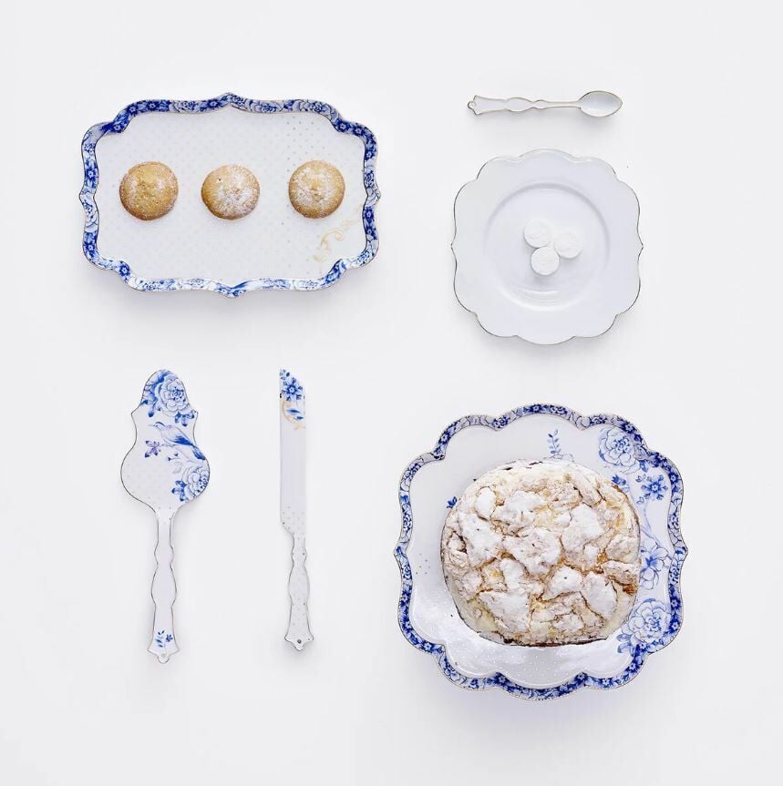 Mavi Beyaz Porselen Tepsi 26 Cm Royal White Collection by Pip Studio